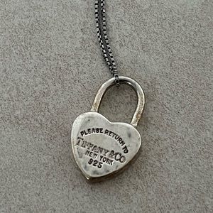 Return to Tiffany Heart Lock Charm and Chain
